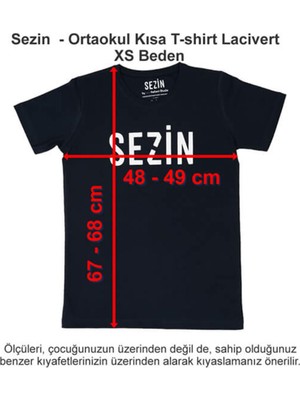 Özel Sezin Okulu Ortaokul Kısa T-Shirt Lacivert Xs Beden