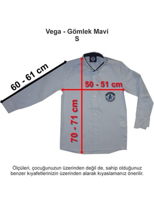 Vega Okulları Gömlek Mavi S