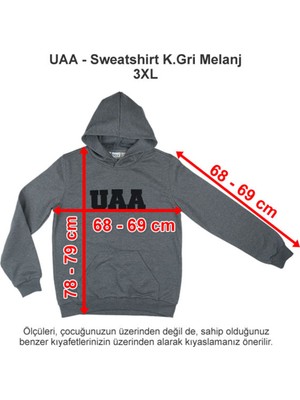 Üsküdar Amerikan Lisesi Sweatshirt Koyu Gri Melanj 3 Xl