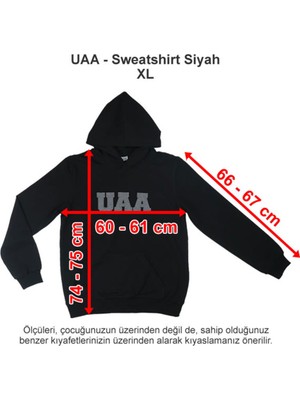 Üsküdar Amerikan Lisesi Sweatshirt Siyah 2 Iplik Xl