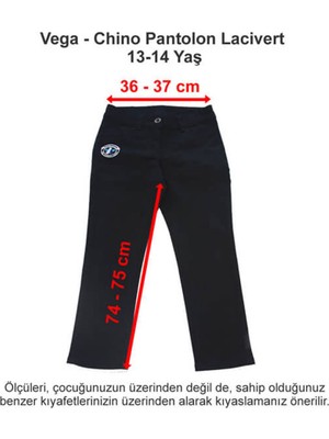 Vega Okulları Chino Pantolon Lacivert 13-14 Yaş