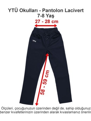 Ytü Okulları - Pantolon Lacivert 7-8 Yaş