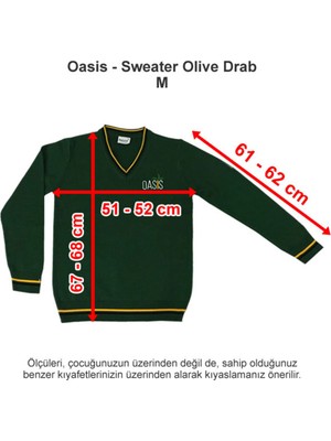 Oasis International School Sweater Olive Drab M