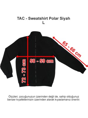 Özel Tarsus Amerikan Koleji Sweatshirt Polar Siyah L