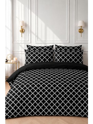 More Home Lastikli Çarşaflı Nevresim Takımı Çift Kişilik - Motif Desen