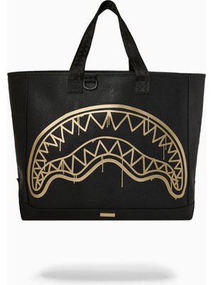 Sprayground That Gold Drip Gold Fang Su Geçirmez Suni Deri Omuz Çantası