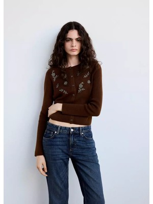 Mango Bead-Embroidered Knit Cardigan