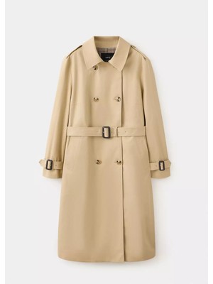 Mango Trench Coat With Shirt Collar And Buckles