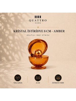 Kristal Istiridye 8 cm - Amber