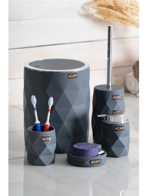 Acar Astoria 5 Parça Banyo Seti Gri