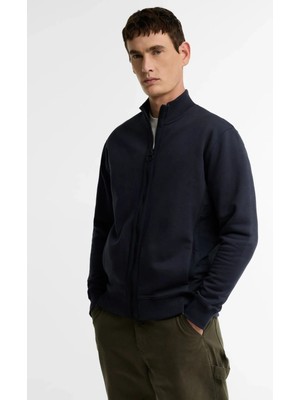 Barbour Caldbeck Full Zip Sweatshirt NY74 Dark Navy