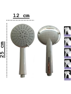 ALMITAL 5 Fonksiyonlu, MAXİ Krom Universal Duş Başlığı