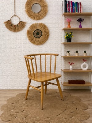 Silla Omurga Sandalye Naturel Ahşap Sandalye