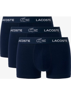 Lacoste Erkek 3'lü Lacivert Boxer 5H3583 166