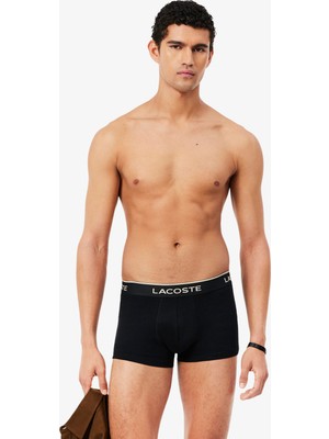 Lacoste Erkek 3'lü Siyah Boxer 5H4967 V74