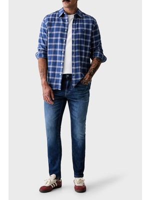Tommy Jeans Pamuklu Slim Fit Normal Bel Dar Paça Jean Erkek Kot Pantolon DM0DM23395 1AB
