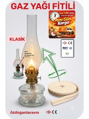 Dogant Klasik Gazyağı Lambaları Için 1 mt Gaz Lambası Fitili