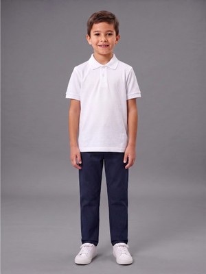 Ays Bebe Polo Yaka Çocuk Sweatshırt Unısex Kısa Kollu Okul Model