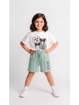 Ays Bebe Kuromi Baskılı Kız Çocuk Şortlu Takım