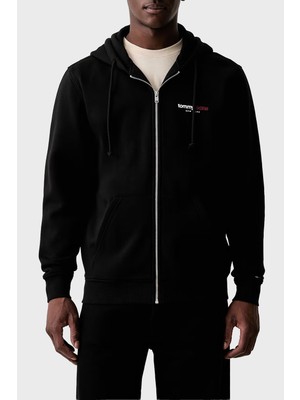 Tommy Jeans Pamuklu Regular Fit Kapüşonlu Sweat Erkek Sweat DM0DM23404 Bds