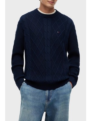 Tommy Jeans Pamuklu Regular Fit Kazak Erkek Kazak DM0DM23405 C1G