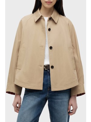 Tommy Hilfiger Logolu Su Itici Regular Fit Ceket Kadın Mont WW0WW49844 Aeh