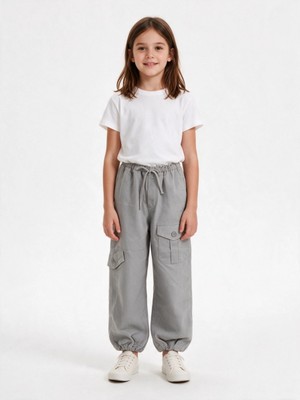 Ays Bebe Kargo Cepli Kız Çocuk Jogger Pantolon Zr