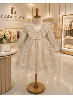 Mummys Love Kız Bebek 4'lü Mevlüt&özel Gün Seti - Tül Elbiseli - Cappuccıno