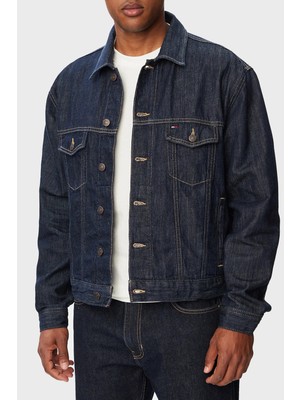 Tommy Jeans Logolu Relaxed Fit Kot Ceket Erkek Ceket DM0DM23328 1bk