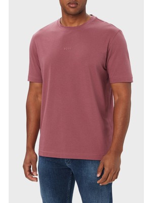 Boss Logolu Pamuklu Relaxed Fit Bisiklet Yaka T Shirt Erkek T Shirt 50473278 618