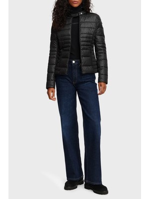 Guess New Vona Regular Fit Dik Yaka Şişme Mont W6YL16W2891 Kadın Mont W6YL16 W2891 Jblk