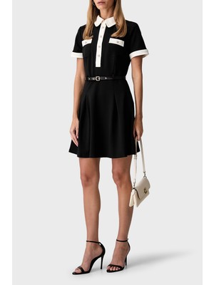 Guess Ss Claudie Kemerli Mini Flare Elbise W6YK15K4367 Kadın Elbise W6YK15 K4367 Jblk