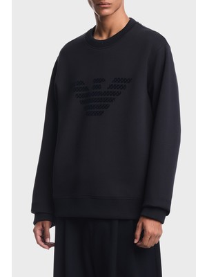 Emporio Armani Kadife Logolu Regular Fit Bisiklet Yaka Sweat Erkek Sweat EM006841 AF10013 MB845