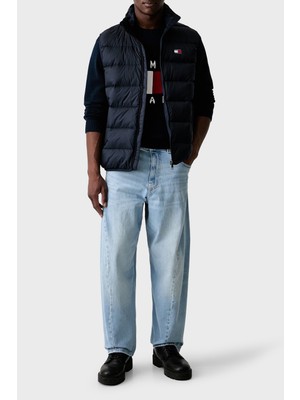 Tommy Jeans Pamuklu Logolu Regular Fit Kazak Erkek Kazak DM0DM23413 C1G