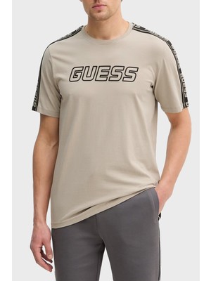 Guess Arlo Cn Pamuklu Regular Fit Logolu Bisiklet Yaka T Shirt Z4GI18J1314 Erkek T Shirt Z4GI18 J1314 G1CA