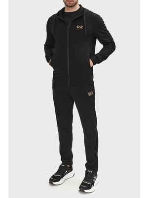 Ea7 Logolu Regular Fit Fermuarlı Kapüşonlu Erkek Eşofman Takımı Eşofman Takımı 8NPV62 Pjvrz 0208