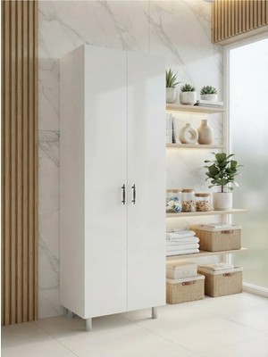 Aria / 2 Kapaklı 8 Raflı / Çok Amaçlı Dolap