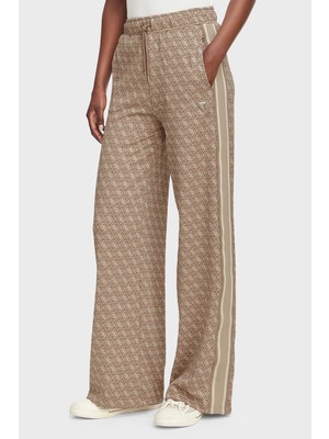 Guess 4g Allover Jacquard 4g Logolu Relaxed Fit Düz Paça Pantolon V6YB27K5181 Kadın Pantolon V6YB27 K5181 Fnnı
