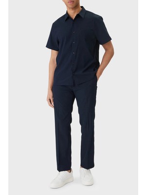 Calvin Klein Erkek Lacivert Calvin Klein Straıght Seersucker, Cef, 32 Lacivert Erkek Pantolon