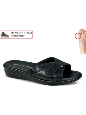 Ceyo 9863-7 Anatomik Taban Kadın Terlik Siyah 36-40
