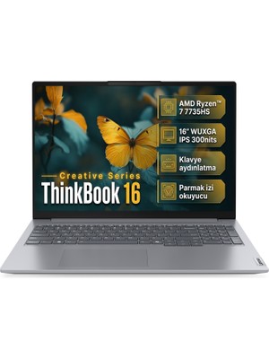 Lenovo Thinkbook 16 Gen 7 Amd Ryzen 7 7735HS 48GB 2tb SSD 16" Wuxga Freedos Laptop, Notebook 21MW0083TR 004