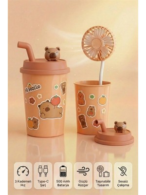 Bardak Model Mini Ayıcıklı Fan