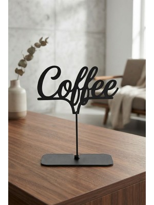 Bafidica Metal Coffee Yazılı Kahve Köşesi Biblosu, Ev ve Ofis Kahve Köşesi Aksesuarı