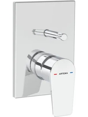 Artema Flow Square Ankastre Banyo Bataryası Sıva Üstü A43208 Krom