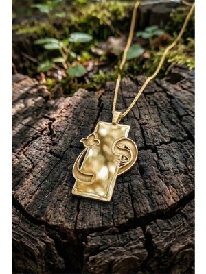 Takıdepo Laleli Vav Model Gümüş Unisex Kolye