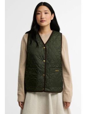 Barbour Tartan Reimagined ıcons Reversible Içlik Yelek OL74 Olive Classic