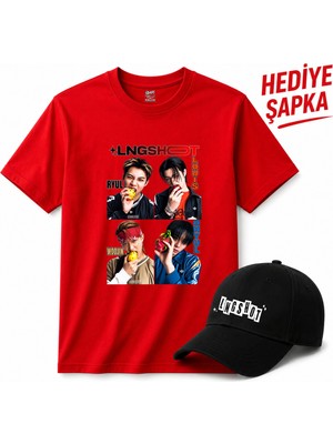 BarsDepo Lngshot Baskılı Tişört, Premıum Kalite Unisex Çocuk / Yetişkin (Şapka Hedıyelı)