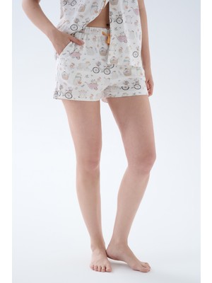 Hays Kadın Pamuklu Cepli Şort Pijama Altı