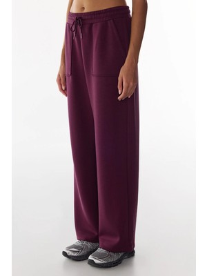 Penti Bordo Ipeksi Dokunuş Silky Touch Ayarlanabilir Bel Cepli Eşofman Altı