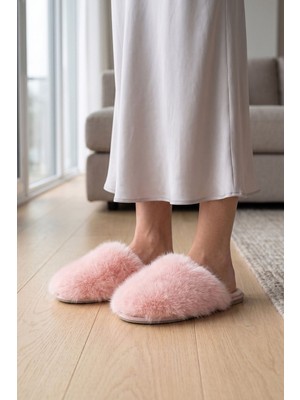 Twigy Ella Peluş Kadın Ev Terliği Pembe 37/41